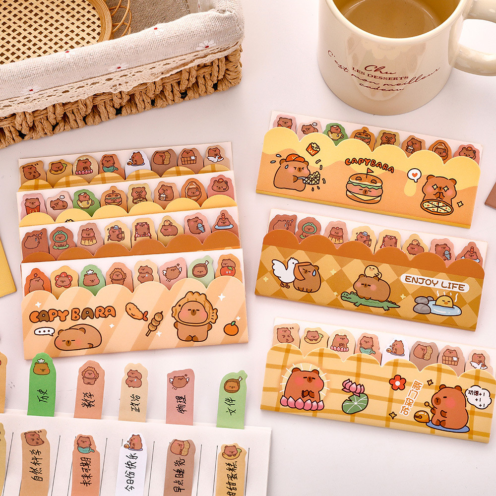 

Cute Memo Pad Capybara Sticky Note Stickers Decal Scrapbooking DIY Kawaii Notepad Diary Stationery School Supplies