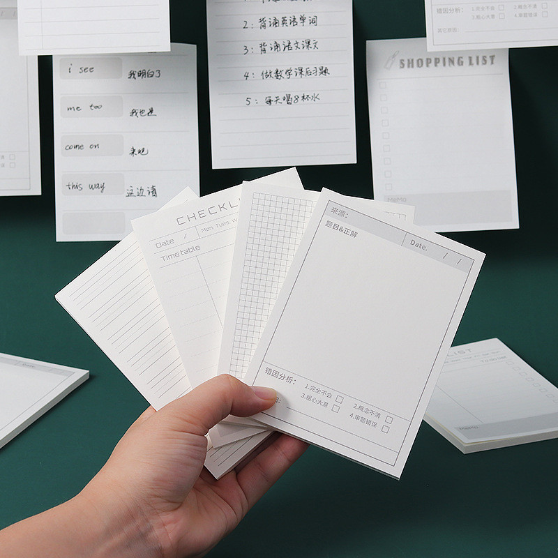 

50Sheets Simplicity Memo Pad Scrapbooking Decoration Planner List Notepad Office Supplies Stationery Planner Sticky Notes