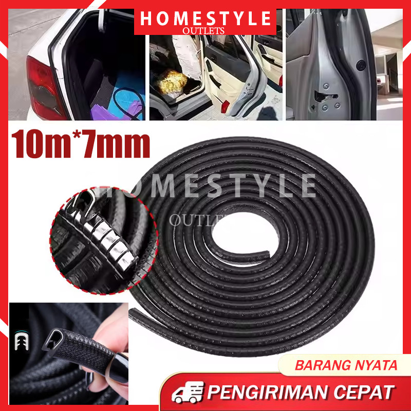 (10M)Karet Pintu Mobil Karet Peredam Pintu Mobil Karet Pelindung Pintu Mobil Lis Pintu Mobil Pelindu