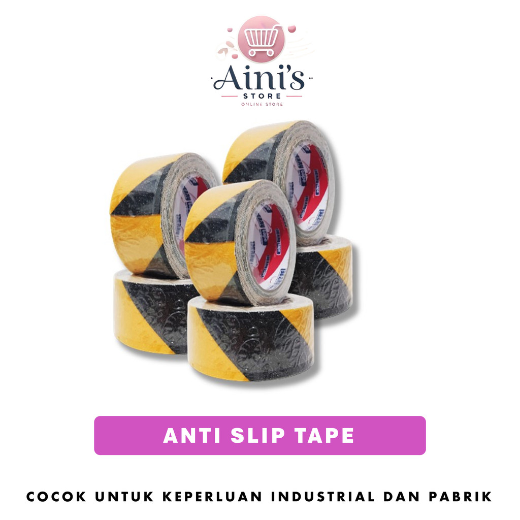 

Lakban Anti Slip Berry Tape Lakban Lantai Anti Licin Hazard Tape Lakban Safety Grip 5cm X 5 Meter