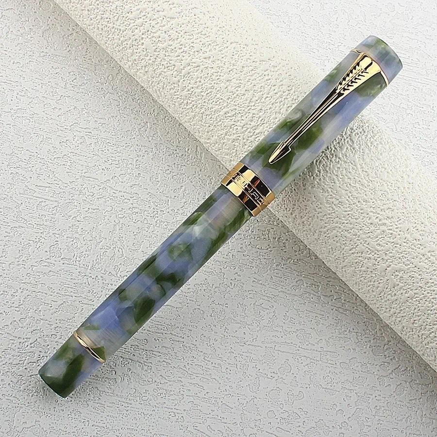 

JINHAO 100 Centennial Resin Fountain Pen Nib Fine 18KGP Golden Clip Business Office Gift Pen Stationary School Supplies PK 9019