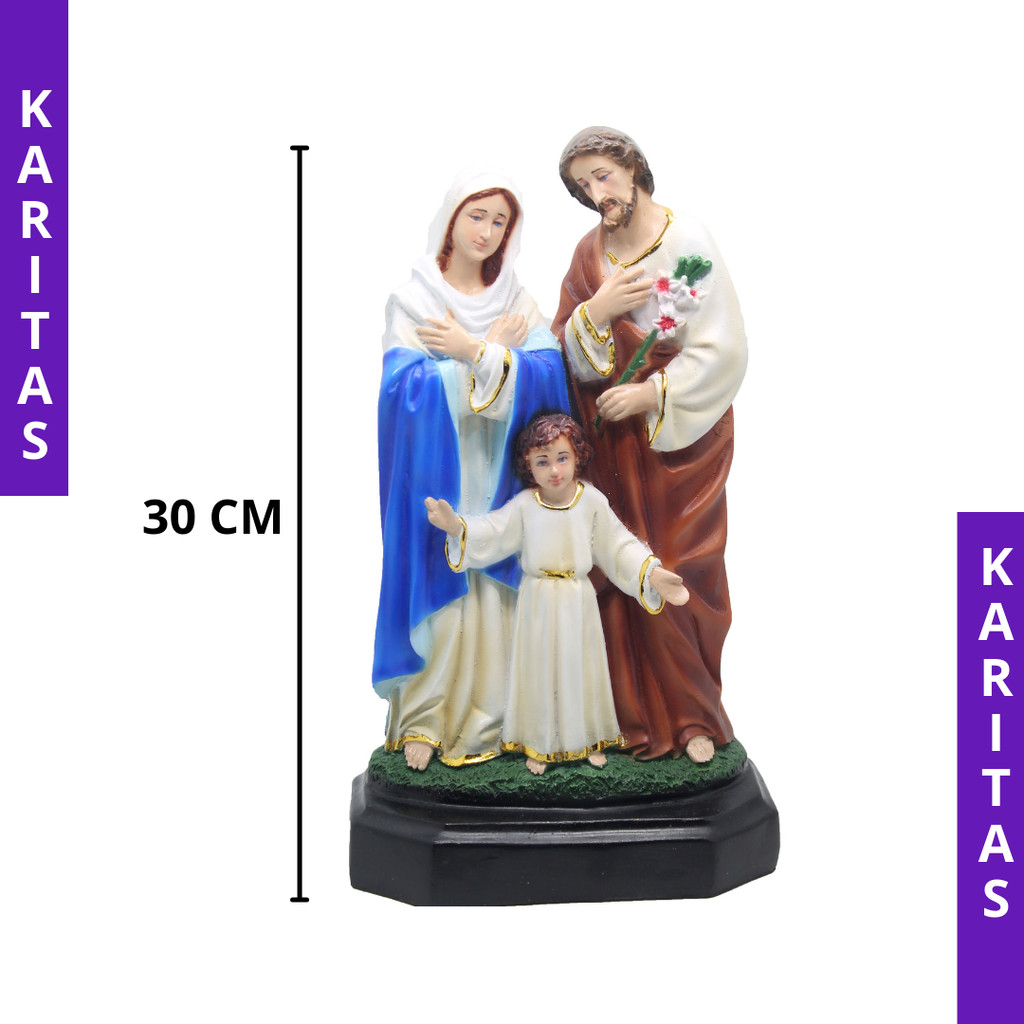 PATUNG KELUARGA KUDUS 30 CM (BERDIRI) / PATUNG KATOLIK / PATUNG YESUS MARIA YOSEP / PATUNG SANTO YUS
