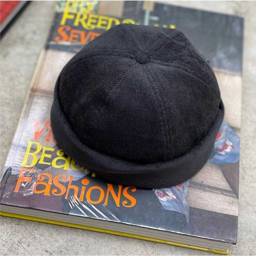 Mikihat Pria peci miki hat hijau army corduroy hitam