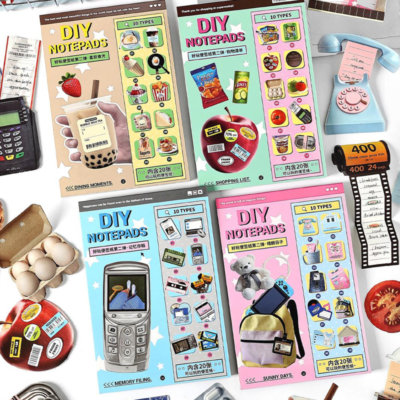 

Mr Paper 20Pcs/bag Kawaii Korean cute fun note paper second bullet series writing paper material book DIY handbook diary