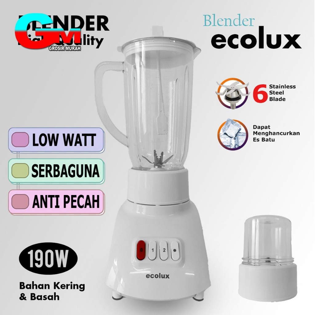 Blender Ecolux / Omicko Plastik Anti Pecah / Blender Serbaguna