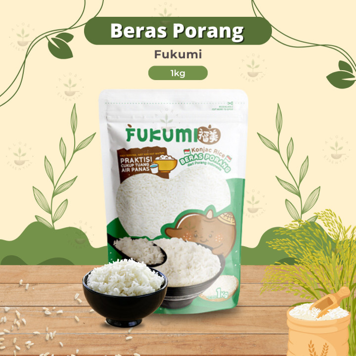 

||PROMO TERMURAH|| FUKUMI BERAS PORANG 1 KG (HALAL) KEMASAN INSTAN