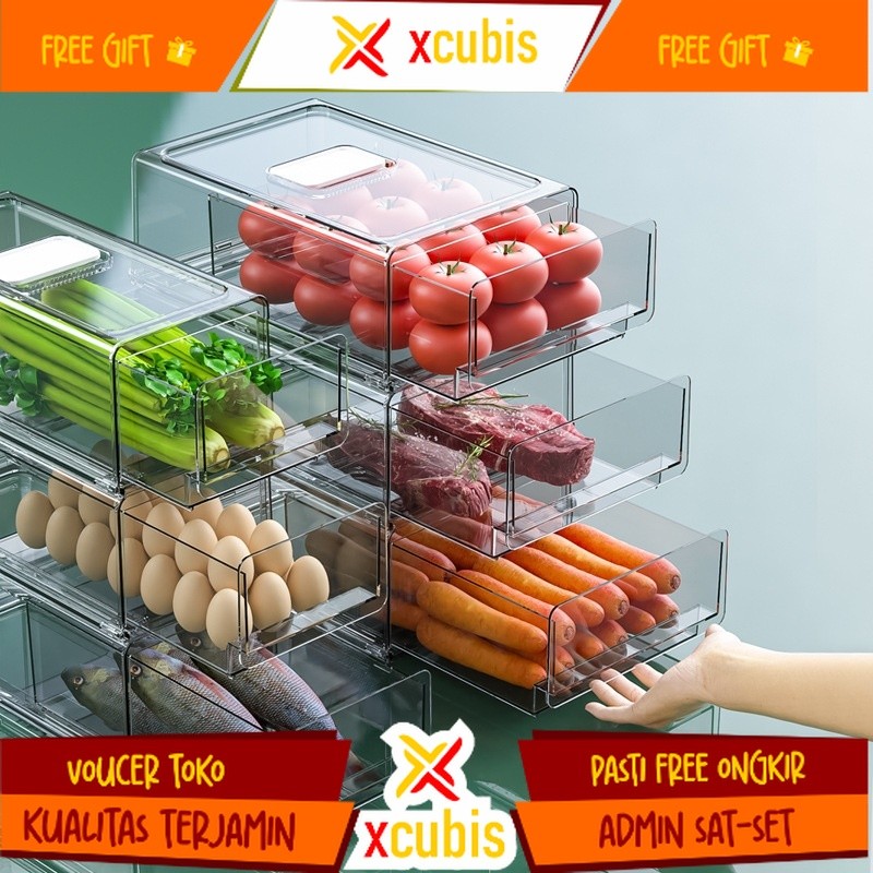 Kotak Penyimpanan Makanan Kulkas Food Storage kotak container Kulkas Laci