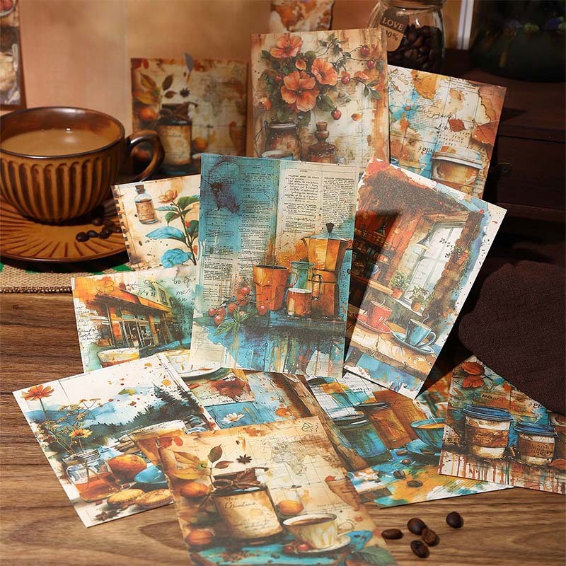 

Mr. Paper, 30pcs, Baking Coffee Theme Material Paper, Scrapbook Supplies, Mural Collage, Photo Frame Decoration Card Paper