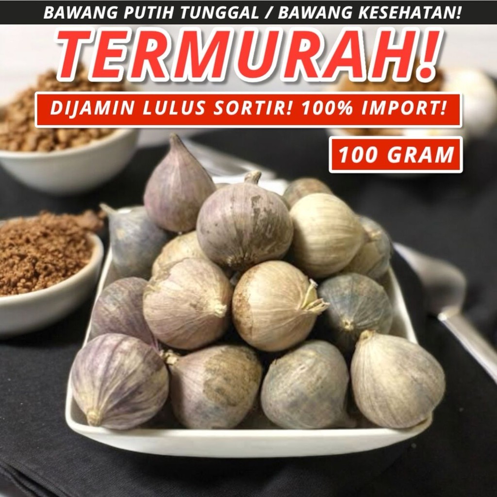 Bawang Putih Tunggal 1ons / Lanang Sedang Besar Kecil Fresh 100gr 1ons IMPORT TERMURAH