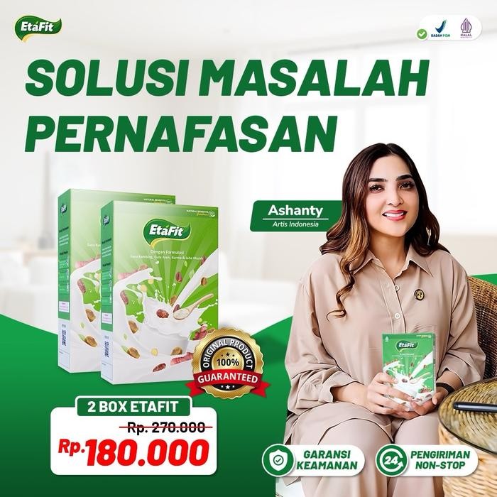 

[PROMO]Best Seller ETAFIT - Solusi Atasi Asma - Susu Kambing Etawa Asli 100% Murni Original Bahan Herbal Bubuk Dairy Milk - PAKET 2 BOX