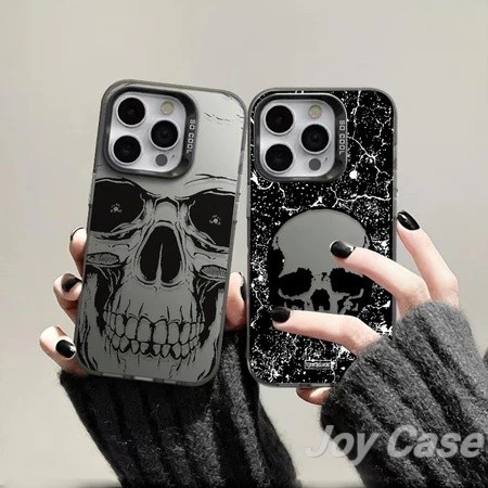 case iPhone 11 Tengkorak Casing ponsel cocok untuk iPhone 11 11PROMAXSoftcase Macaron 12 13 14 15 PR