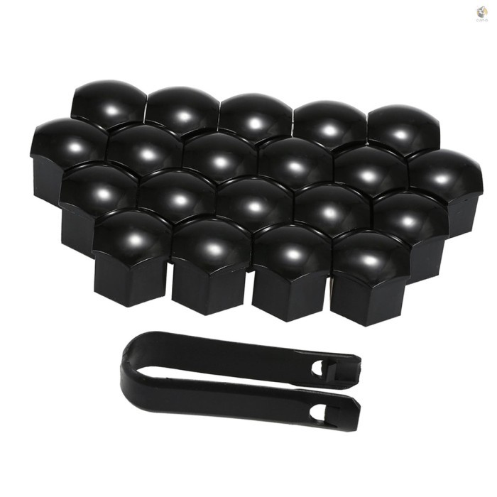 Cuid 20pcs Cover Penutup Baut Roda Mobil Universal 21mm Warna Hitam