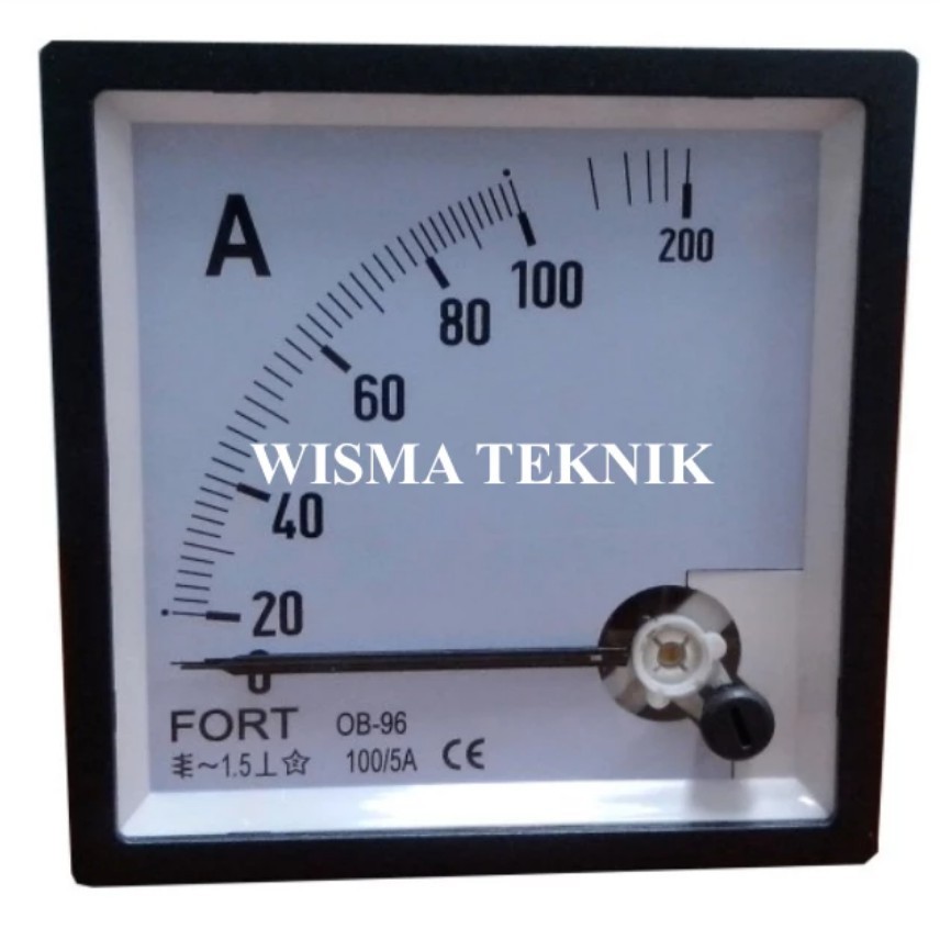 AMPERE METER ANALOG VIA CT.../5A FORT MODEL FT-96 Class 1.5