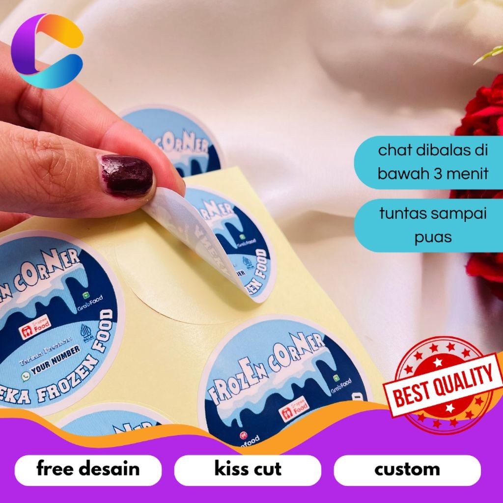 

Cetak INC 2-4 Cetak Stiker Chromo Makanan Beku Label Free Desain Frozen Food Daging Bulat Murah Uk.Kecil