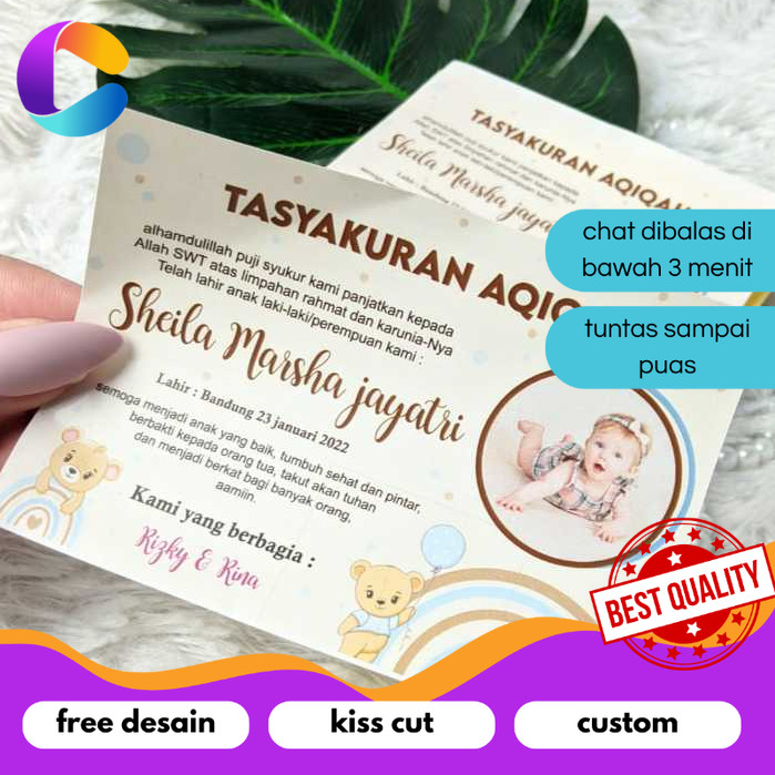 

Cetak INC Print Stiker Label Persegi Aqiqah Sticker Kotak Aqikah Stiker Akikah Anak