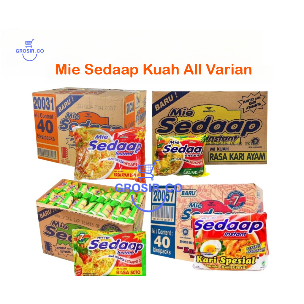 

Grosir Mie Sedaap Instant Duz Mie Rebus All Varian Rasa Kemasan 1 Dus isi 40 Bungkus