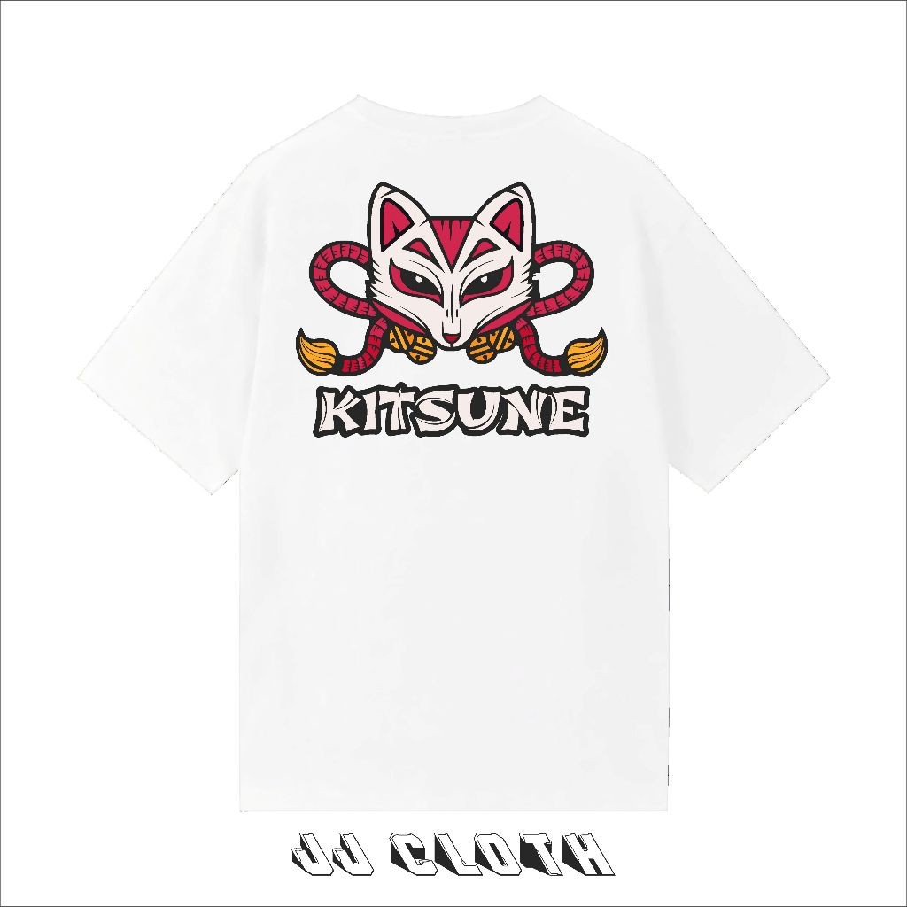 Tshirt Baju Kaos Distro KITSUNE - Kaos Distro Pria Wanita
