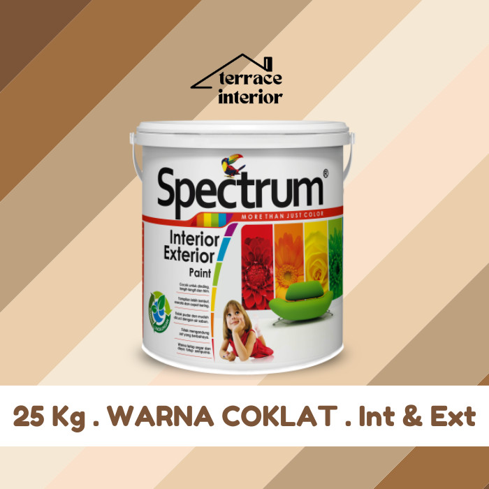 Cat Tembok Spectrum Interior & Exterior Warna Cokelat 25 Kg