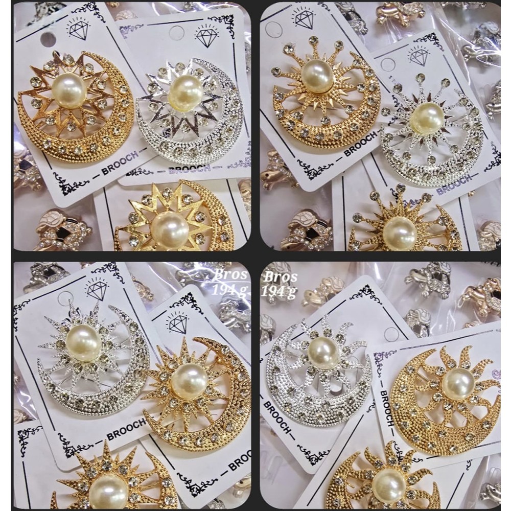 Bros bulan bintang / tanjak Peci bros baju / bros dada / bros peci Bulan Bintang tanjak bros