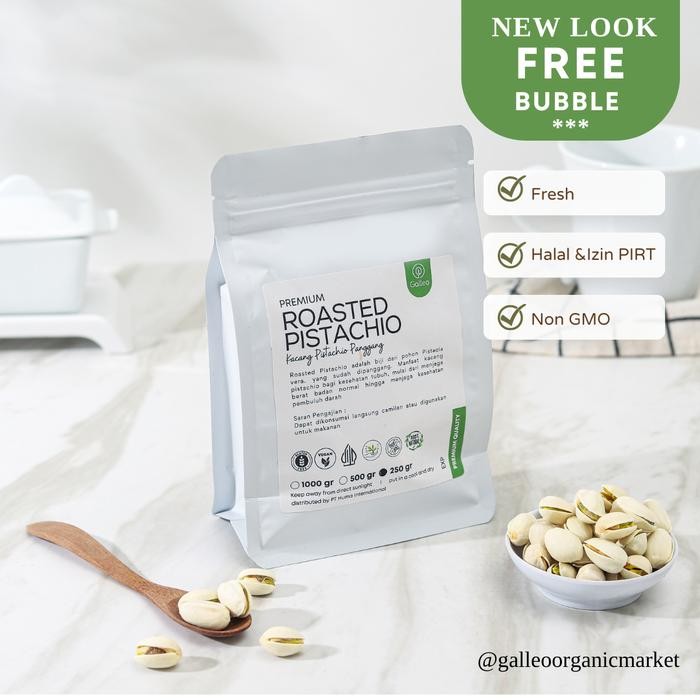 

Kacang Pistachio panggang 500 GR / Kacang Fustuk/ Pistachio Roasted by Galleo - Pouch 250 gr