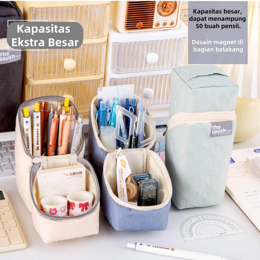 

Kotak Pensil Penyimpanan Alat Tulis Berdiri Tas Pensil Penyimpanan Alat Tulis Multifungsi Tas Alat