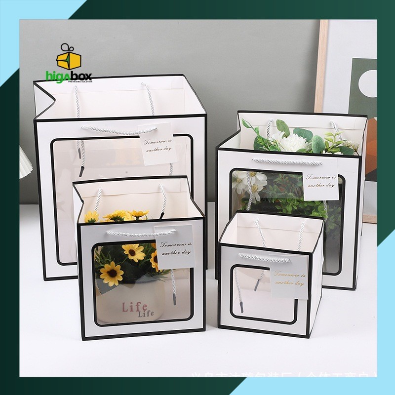 

Paper Bag Jendela Mika / Paper Bag Gift Kemasan Hadiah / Paper bag kado Ulang tahun / Paper Bag / Hampers bag / Gift Bag/ Paper bag Kado Hampers / Paperbag Motif Tebal Ukuran Besar / Paperbag Ivory 25X25X25 / Paper bag Gift Box Set Hampers 20X20X20 I AB01