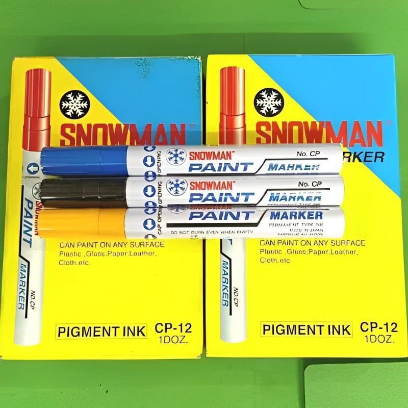 

SNOWMAN PAINT MARKER MEDIUM TIP WP/GD/SI/CP (1PAK/12PCS)