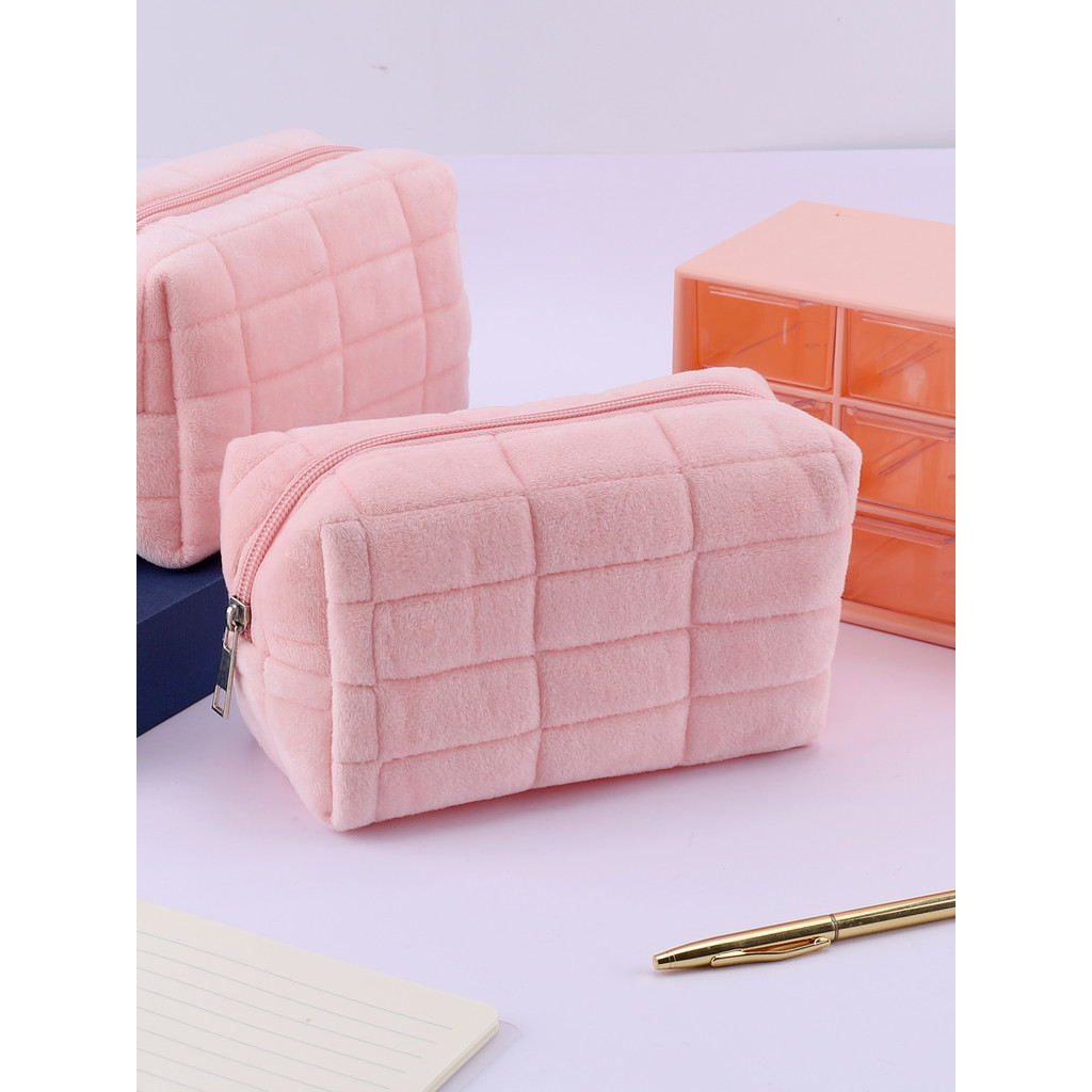 

1pc Soft pencil case Large-Capacity School pencil case Kawaii Pencil Cases With Zipper School Supplies Portable Pencil Case