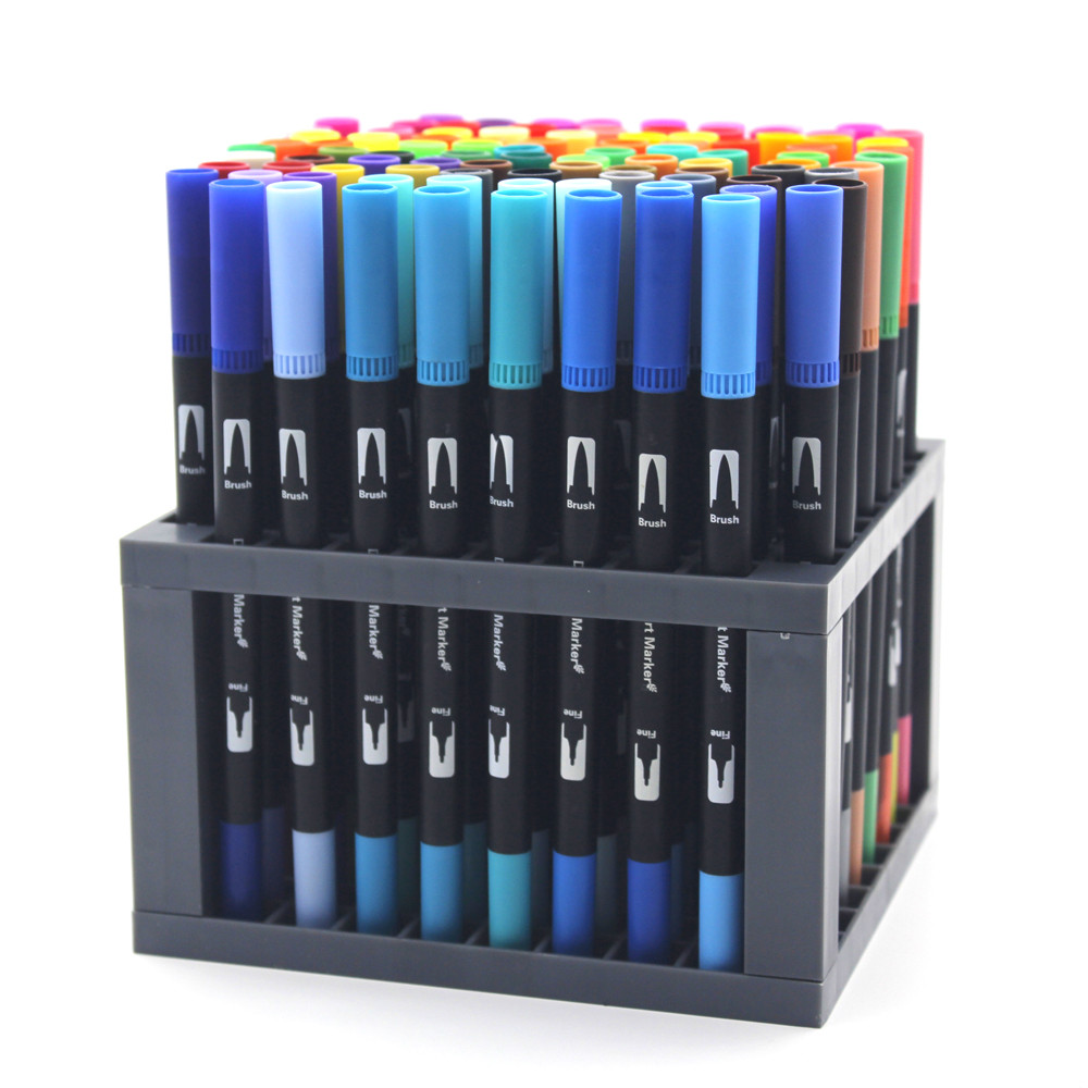 

96 Slots Disassembly Penholder Paint Brush Pen Holder Rack Display Insert Pen for Placed Variety of Art Marker Pens Art Supplies