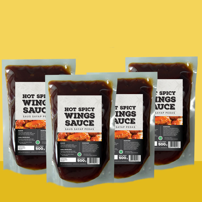 

[[New Arrival]] #PAKET 3 SAUS Hot Spicy Wings Selerafood isi 4 pack berat 500 gr/Pack