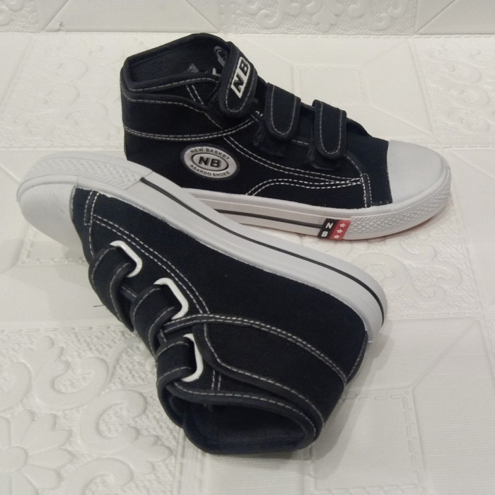 [New Arrival] SEPATU NB HC PEREKAT, SEPATU SEKOLAH ANAK-SD,SMP, PRIA & WANITA. - hitam/putih, 35