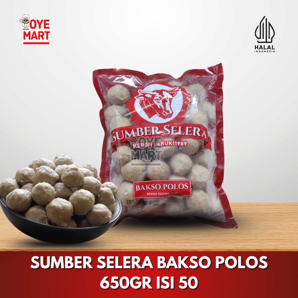 

SUMBER SELERA BAKSO POLOS 650GR ISI 50 / BAKSO SAPI