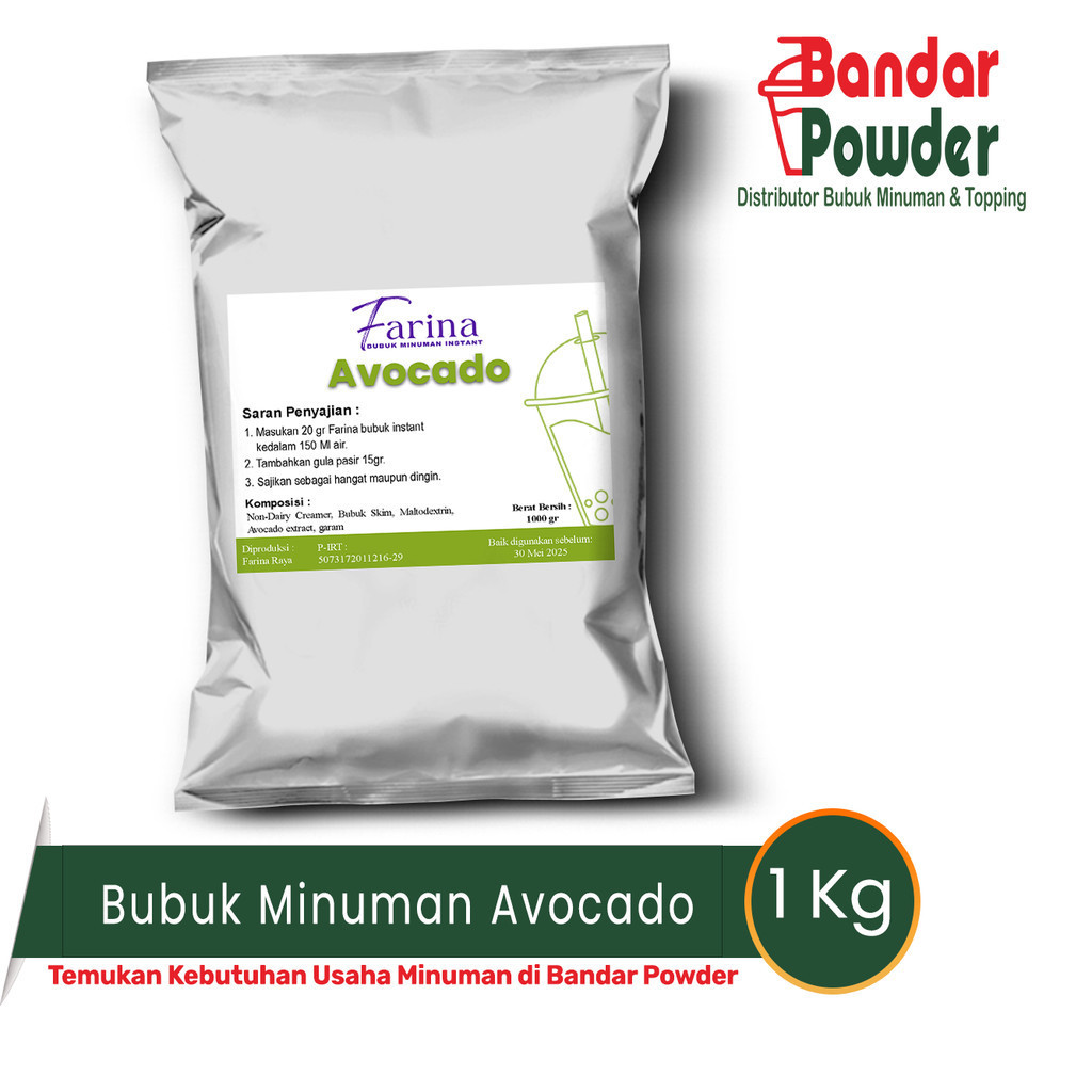 

Bubuk Minuman Avocado 1kg MIX - Farina Mix Serbuk Minuman