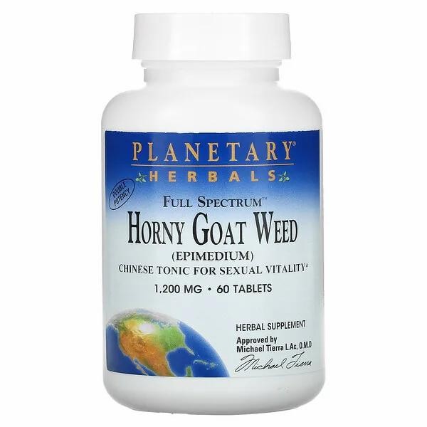 Planetary Herbals Full Spectrum Horny Goat Weed 1200 mg 60 Tabs