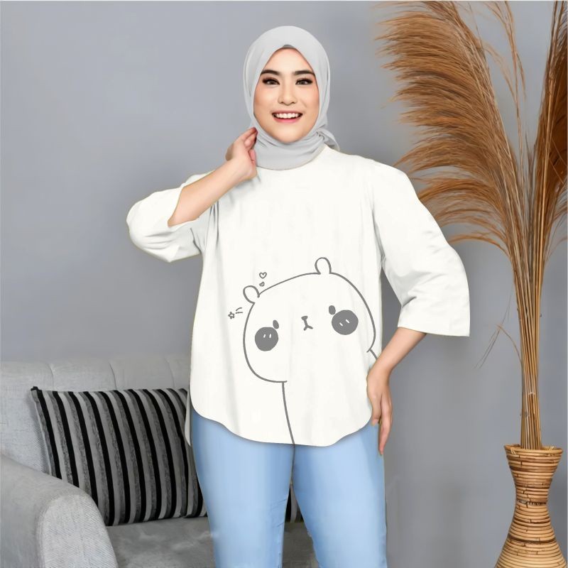 JAMIN MURAH ALX BAJU ATASAN OVERSIZE (BONEKA - B ) WANITA JILBAB TRENDY / ATASAN OBLONG WANITA KEREN