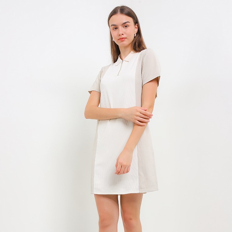 X EIGHT Casia Dresses - Polo Zipper Couple Keluarga