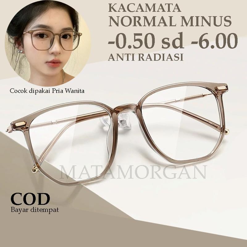 

Kacamata Lensa Normal Minus Anti Radiasi Anti Blue Light Frame Kotak gagang besi Korean Kekinian Unisex Pria Wanita Cewek Cowok Wd131