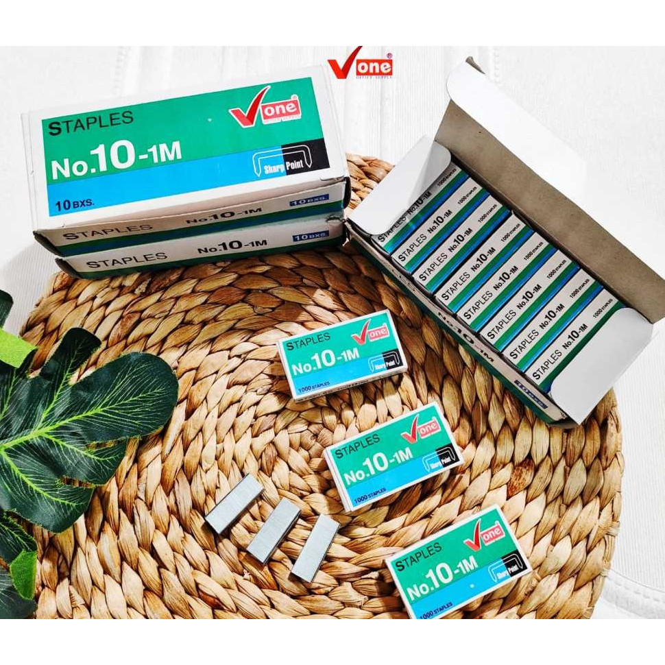 

Isi Staples Jepretan Kecil No. 10 Merek V ONE | Refill Stapler Besar Tebal Premium