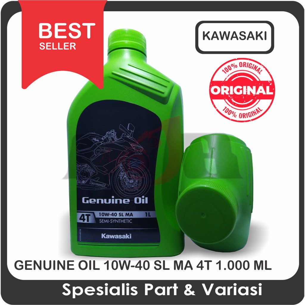 Oli Kawasaki 4T Genuine 10w40 SL MA Motor Sport 1 Liter