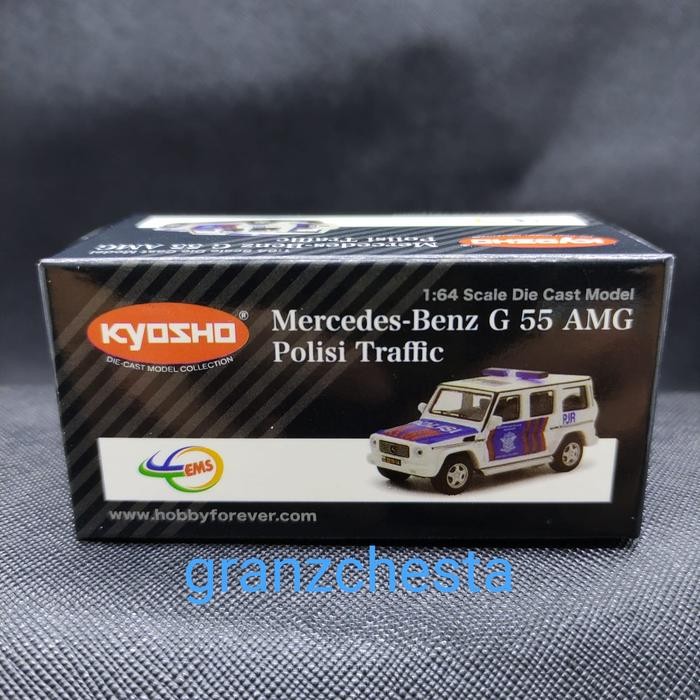 DIECAST KYOSHO MERCEDES BENZ G55 AMG POLISI JALAN RAYA