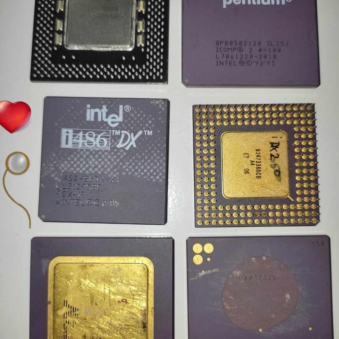 Prosessor Intel MMX 486Dx Pentium1 IBM dll super jadul - AMD K6 .