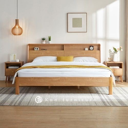 Tempat Tidur Minimalis Modern Kayu Jati – Ranjang 180x200 cm
