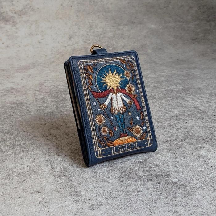 

New Il Soleil Embroidered Folded Wallet - With Lanyard Best Seller