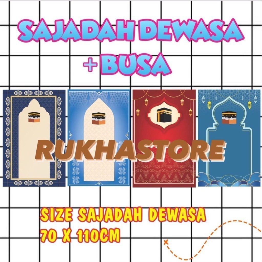 (POSD)Sajadah Dewasa + Busa,sajadah tebal,sajadah besar,sajadah dewasa,sajadah busa,sajadah motif