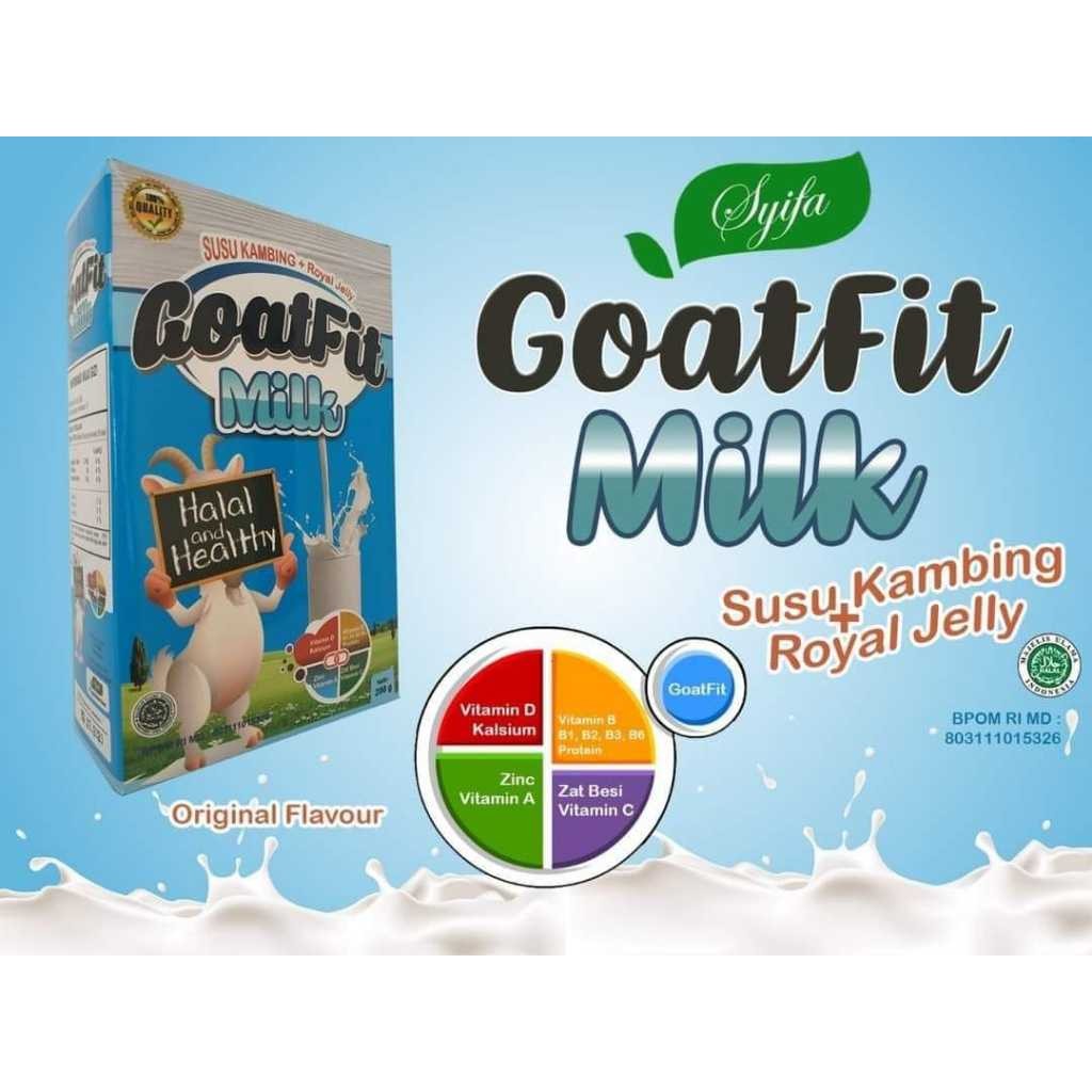 

ORIGINAL | Goatfit Milk Origial Susu Kambing Etawa Plus Madu Royal Jelly 200g | Waz Herbal