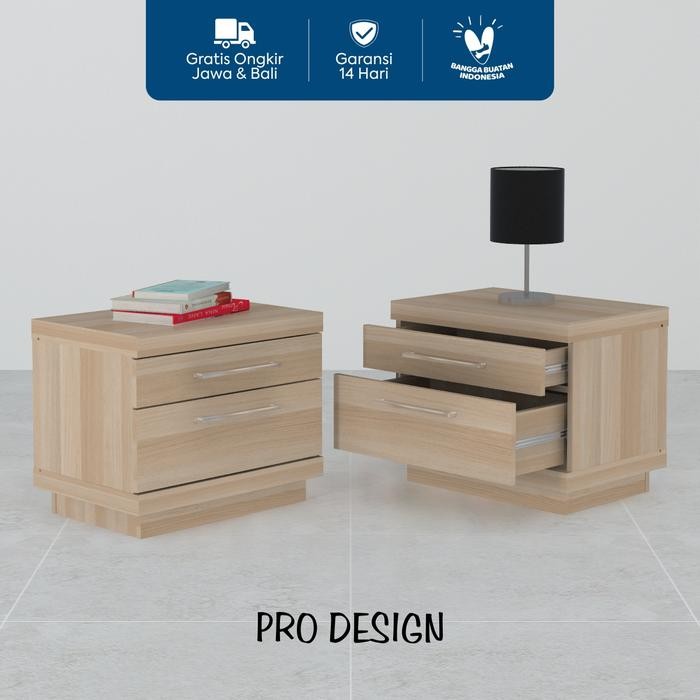 Tebaru PROMO Pro Design Patron PATNS 55 Meja Samping / Nakas - Pro Oak, StandarTerlaris Tbk