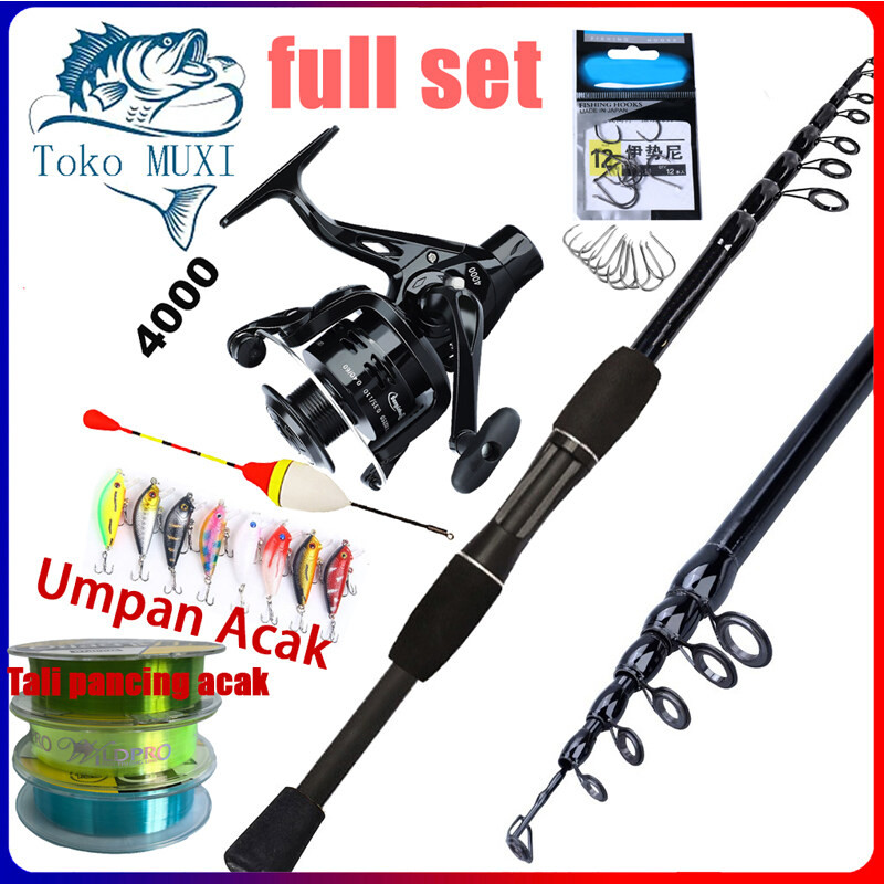joran pancing full set pancing 1 set lengkap kuat joran tegek super kuat joran joran pancing reel pa