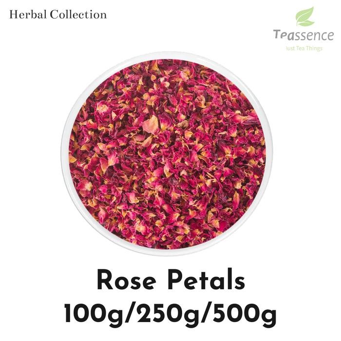 

Rose Petals Dried / Kelopak Bunga Mawar Tea Premium 100g/250g/500g - 500g