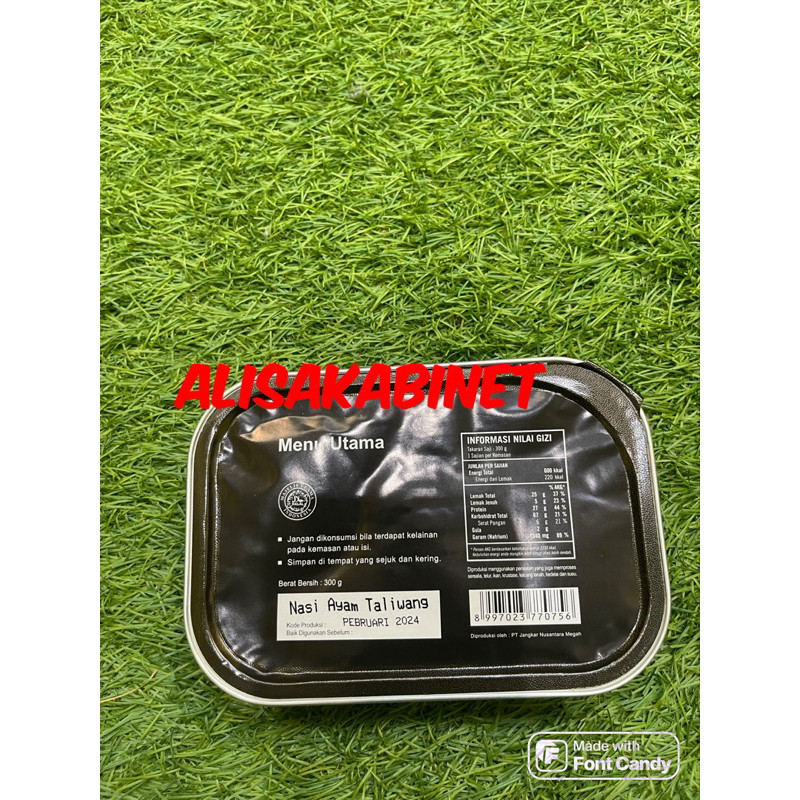 

Ransum Nasi Naraga Jatah TNI Ecer 1 Nasi Exp 30 JUNI 2025