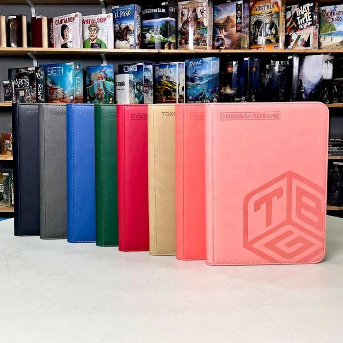 

Premium 9 Pocket PU Leather Binder Zipper Card Album - TBG - TokoBoardGame - Grey
